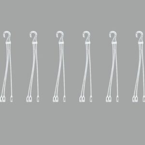 KRISHI MITRA , Plastic Pots Hanger(10 Inch) for Gardening Pot, Orchid Pot , for Hydroponic Pot, Garden,Indoor and Outdoor Gardening with Extra Long,UV Resistance,Water proof(Hanger, Pack of 6)